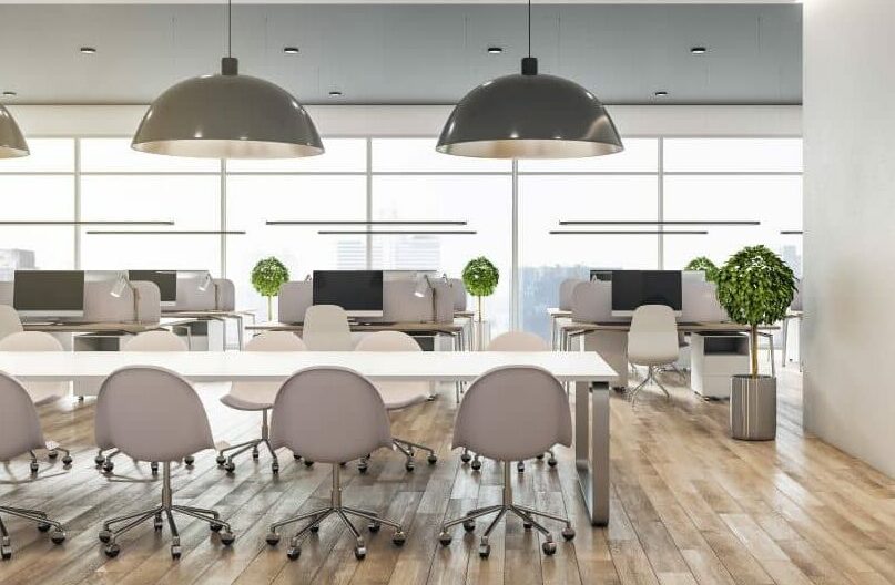 Vinyl is an excellent choice for commercial use because of its durability.
