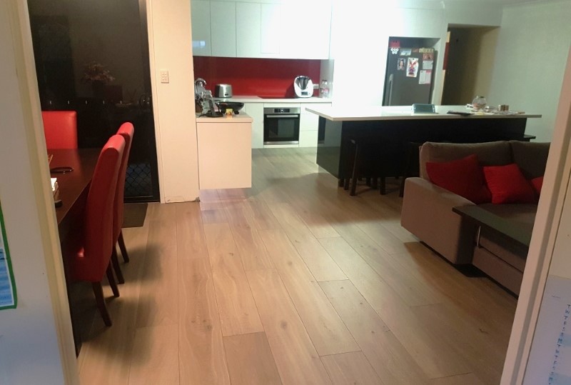 Renovated kitchen flooring