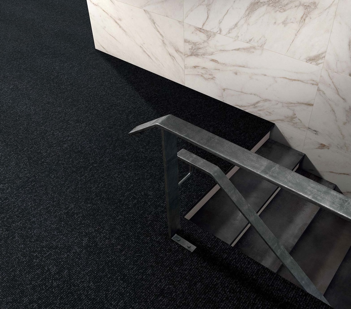 Airlay Dusk Carpet Tiles Pitchblack - Online Flooring Store