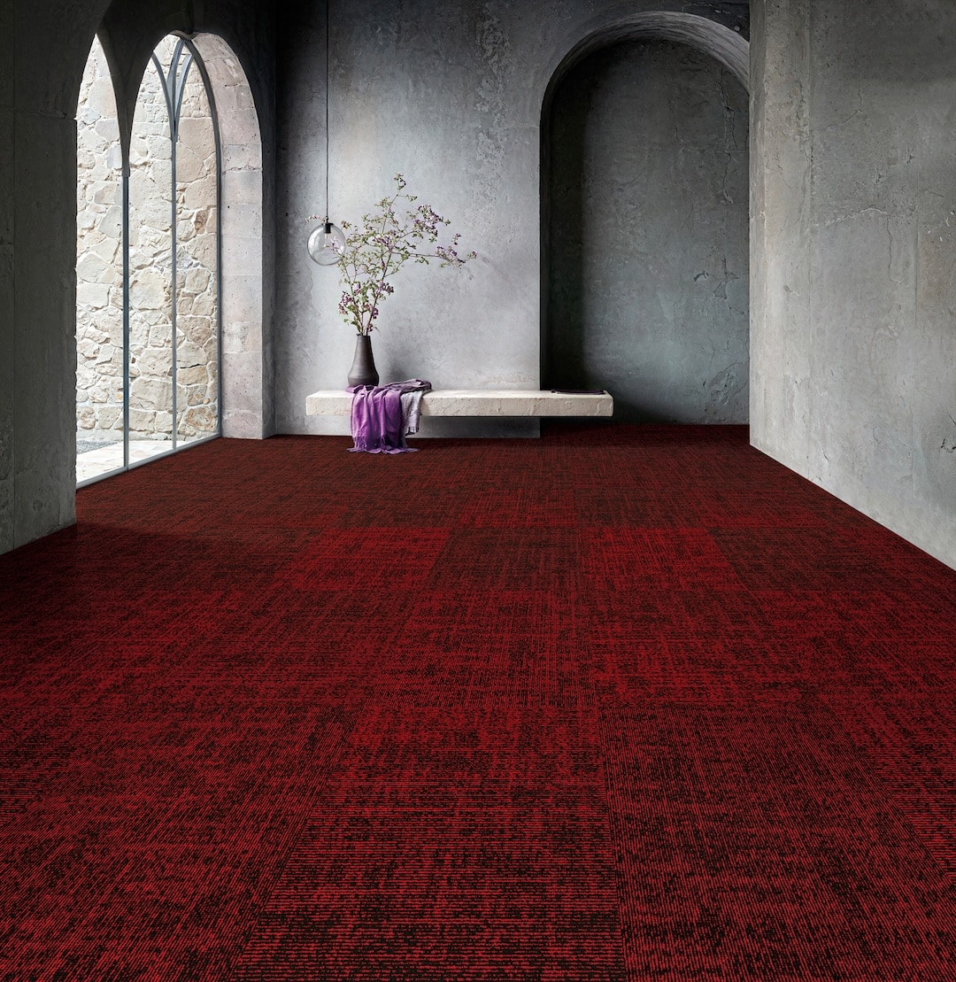 Airlay Lakeside Carpet Tiles Crimson - Online Flooring Store