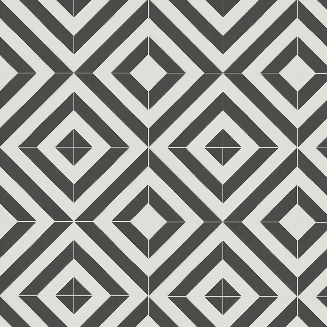 Wave Flooring Zenku Tile Laminate Flooring Black and White - Online Flooring Store